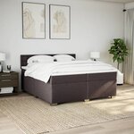 vidaXL Sommier à lattes de lit avec matelas Marron foncé 200x200 cm