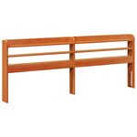 vidaXL Cadre de lit avec stockage 2 Pièces Cire marron Bois de Pin Massif