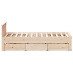 vidaXL Cadre de lit sans matelas avec tête de lit 120x200 cm bois pin