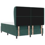 vidaXL Lit à ressorts avec matelas Vert foncé 140 x 190 cm Velours