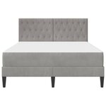 vidaXL Cadre de lit avec matelas Gris clair 120 x 200 cm Velours