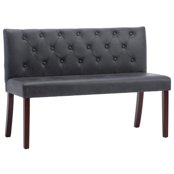 vidaXL Banc 120 cm Gris Similicuir daim