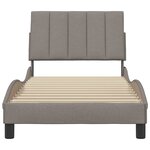 vidaXL Cadre de lit sans matelas taupe 90x190 cm tissu