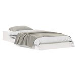 vidaXL Cadre de lit Blanc 90 x 190 cm Bois massif en pin
