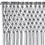 vidaXL Rideau en macramé Anthracite 140x240 cm Coton