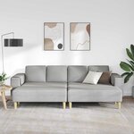 vidaXL Canapé de salon 3 Pièces Gris nuage 250 x 188 x 76 cm Polyester