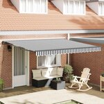 vidaXL Cadre d'auvent Anthracite et blanc 400 × 300 cm