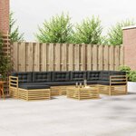 vidaXL Ensemble de canapés d'extérieur 8 pc Blanc et anthracite