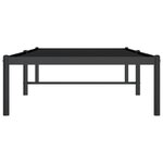 vidaXL Cadre de lit métal noir 75x190 cm
