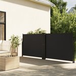 vidaXL Auvent latéral rétractable noir 100x1000 cm