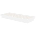vidaXL Cadre de lit sans matelas blanc bois massif
