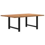 vidaXL Table à manger marron clair bois de chêne massif rectangulaire