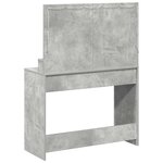 vidaXL Coiffeuse Gris béton 100 x 41 x 135 cm Bois d'ingénierie