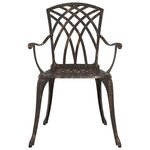 vidaXL Chaise de jardin 2 Pièces Bronze 55 x 56 5 x 91cm Aluminium
