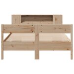 vidaXL Lit bibliothèque sans matelas 135x190 cm bois de pin massif