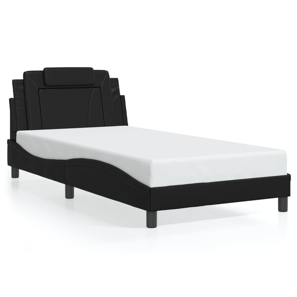 vidaXL Cadre de lit sans matelas noir 100x200 cm similicuir