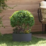 vidaXL Pot en plastique gris Anthracite Plastique Moyen Empilable