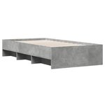 vidaXL Cadre de lit sans matelas gris béton 90x200cm bois d'ingénierie