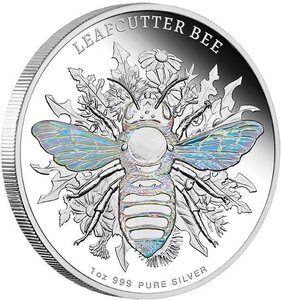 Monnaie LEAFCUTTER BEE Australian Native Bees 1 Oz Argent 2$ Niue 2026