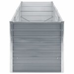 vidaXL Lit surélevé de jardin Acier galvanisé 240x80x77 cm Gris