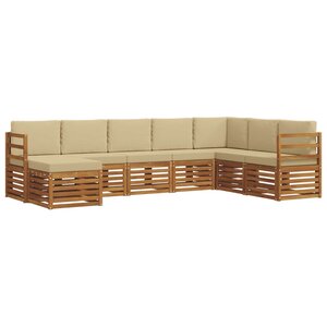 vidaXL Ensemble de canapés d'extérieur 8 Pièces Naturel et Beige