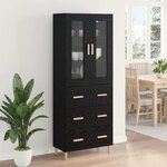 vidaXL Haut Armoire avec tiroir Chêne noir 69 5 x 34 x 180 cm