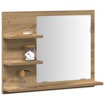 vidaXL Armoire à miroir salle de bain chêne artisanal 60x10 5x45 cm