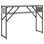 vidaXL Table console avec étagère sonoma gris 105x30x75 cm