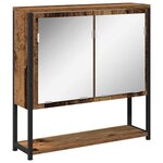 vidaXL Ensemble de mobilier de salle de bain avec étagère 2 Pièces Marron