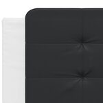 vidaXL Lit avec matelas blanc et noir 200x200 cm similicuir