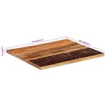 vidaXL Dessus de table rectangulaire 60x70 cm 25-27 mm Bois récupéré