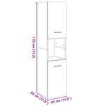 vidaXL Armoire de salle de bain suspendue vieux bois bois d'ingénierie