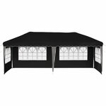 vidaXL Tente de fête pop-up 575 x 289 x 245 cm Noir