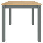 vidaXL Table à manger Panama gris 160x80x75 cm bois massif de pin