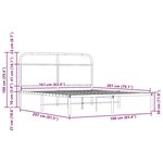 vidaXL Cadre de lit sans matelas 160x200 cm chêne marron