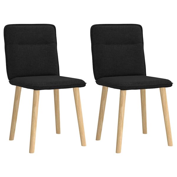 vidaXL Chaises à manger lot de 2 noir tissu
