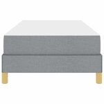 vidaXL Lit à ressorts avec matelas Gris clair 90 x 200 cm tissu