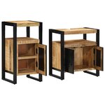 vidaXL Ensemble de mobilier de salle de bain avec stockage 2 Pièces