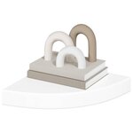 vidaXL Étagère d'angle flottante Blanc brillant 25 x 25 x 3 8 cm MDF