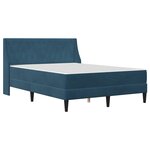 vidaXL Cadre de lit avec matelas Bleu 160 x 200 cm Velours