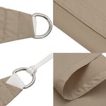 vidaXL Voile de parasol tissu oxford rectangulaire 3 5x4 5 m taupe