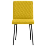 vidaXL Chaises à manger lot de 4 jaune velours