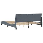 vidaXL Cadre de lit sans matelas Hanko gris foncé 180x200 cm velours