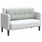 vidaXL Coussin de Dos Gris clair 140 x 24 x 50 cm Velours