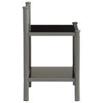 vidaXL Tables de chevet 2 Pièces Gris et noir Métal et verre
