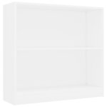 Vidaxl bibliothèque blanc 80 x 24 x 75 cm aggloméré