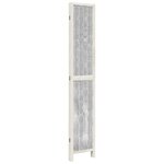 vidaXL Cloison de séparation 4 panneaux blanc bois de paulownia massif