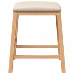 vidaXL chaises de bar avec coussins 2 Pièces bois massif d'hévéa