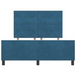 vidaXL Lit à ressorts avec tête de lit Bleu foncé 140 x 200 cm Velours