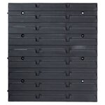 vidaXL Kit de bacs de stockage et panneaux muraux 39 Pièces Rouge et noir